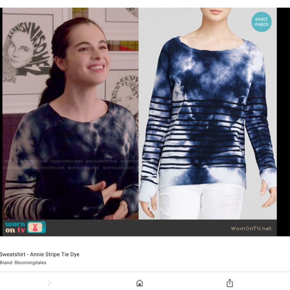 Pam & Gela Tie Dye Navy/Gray Sweatshirt